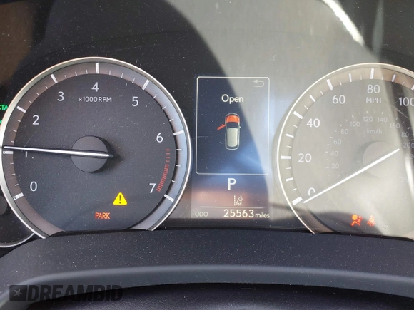 2018 Lexus RX with VIN JTJGZKCA1J2001777, listed as a IAAI auction lot 41414444 with 25,563 mi miles. Bid and sale history available at carsss.com. Image 7.