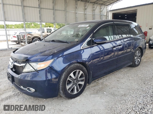 2014 Honda Odyssey Touring with VIN 5FNRL5H92EB072034, listed as a Copart auction lot 60371485 with 259,312 mi miles and Clean title. Bid and sale history available at DreamBid. Image 1.