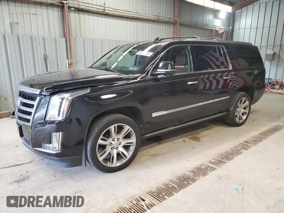 2015 Cadillac Escalade ESV Premium with VIN 1GYS4TKJ4FR631854, listed as a Copart auction lot 50346025 with 128,406 mi miles and Salvage title. Bid and sale history available at DreamBid. Image 1.