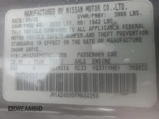 2015 Nissan 370Z Nismo z VIN JN1AZ4EH0FM444256, wystawiony jako Copart lot #54620065 z przebiegiem 78 626 mil mil oraz Szkoda całkowita • Salvage title. Historia ofert i sprzedaży dostępna na DreamBid. Obrazek 12.