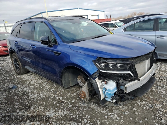 2023 Kia Sorento SX Prestige with VIN 5XYRKDLF9PG187588, listed as a Copart auction lot 83357834 with 25,433 mi miles and Salvage Title. Bid and sale history available at carsss.com. Image 4.