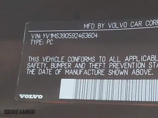 2009 Volvo S40 2.4L with VIN YV1MS390592463604, listed as a IAAI auction lot 41450166 with 95,358 mi miles. Bid and sale history available at carsss.com. Image 9.