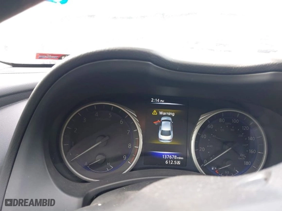 2015 Infiniti Q50 Premium with VIN JN1BV7AR7FM408550, listed as a IAAI auction lot 41619558 with 137,678 mi miles. Bid and sale history available at carsss.com. Image 7.