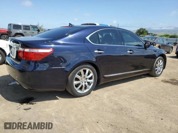 2007 Lexus LS 460 z VIN JTHBL46F775051316, wystawiony jako Copart lot #55252955 z przebiegiem 160 404 mil mil oraz Szkoda całkowita • Salvage title. Historia ofert i sprzedaży dostępna na DreamBid. Obrazek 3.