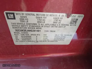2017 Chevrolet Silverado 1500 LTZ with VIN 3GCUKSEJ4HG381481, listed as a IAAI auction lot 41833869 with 344,205 mi miles. Bid and sale history available at carsss.com. Image 9.