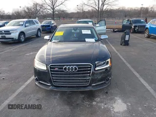 2015 Audi S8 with VIN WAUK2AFD5FN027013, listed as a IAAI auction lot 41456289 with 77,877 mi miles. Bid and sale history available at carsss.com. Image 12.