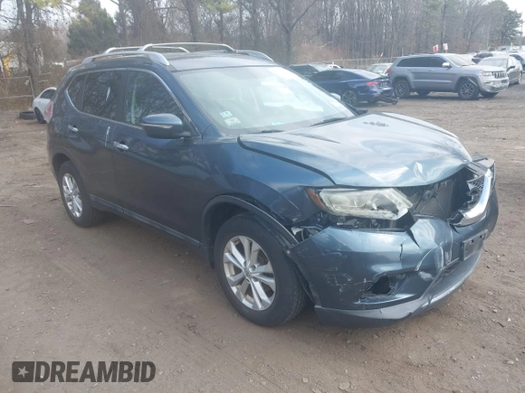 2014 Nissan Rogue S with VIN 5N1AT2MV0EC847549, listed as a IAAI auction lot 41877925 with 172,750 mi miles. Bid and sale history available at carsss.com. Image 1.