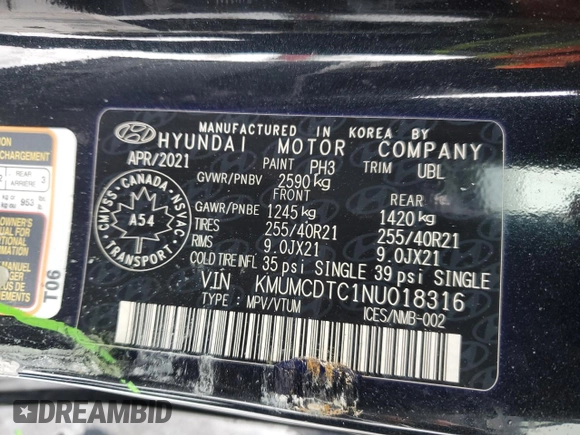 2022 Genesis GV70 Sport с VIN KMUMCDTC1NU018316, выставлен на аукционе Copart как лот 43266355 с пробегом 46 048 миль миль и Чистый • Clean title. История ставок и продаж доступна на DreamBid. Изображение 13.