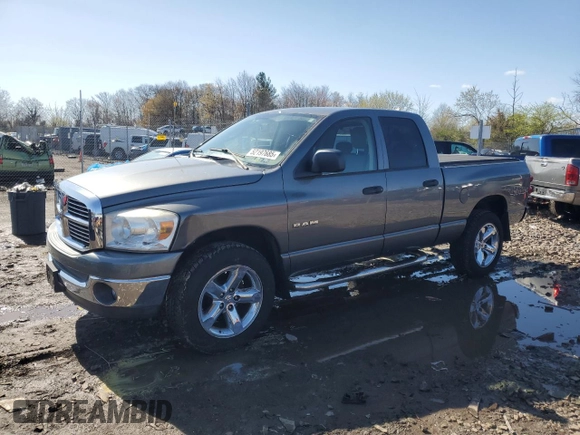 2008 Dodge 1500 SLT z VIN 1D7HU18N98S525108, wystawiony jako Copart lot #52197685 z przebiegiem 126 748 mil mil oraz Czysty tytuł • Clean title. Historia ofert i sprzedaży dostępna na DreamBid. Obrazek 1.