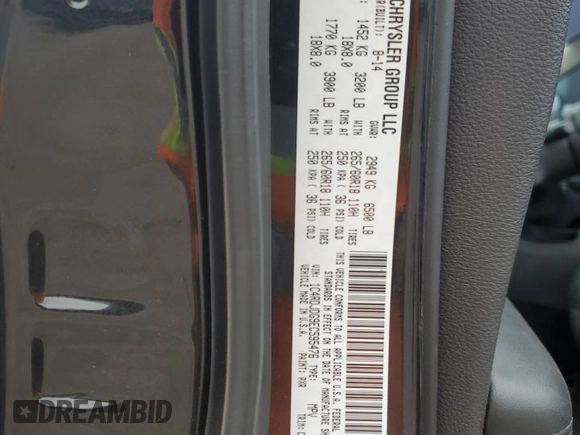 2014 Dodge Durango Limited z VIN 1C4RDJDG9EC595476, wystawiony jako Copart lot #53880355 z przebiegiem 85 723 mil mil oraz Szkody całkowita. Historia ofert i sprzedaży dostępna na DreamBid. Obrazek 13.