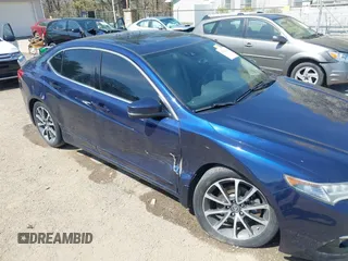 2015 Acura TLX V6 Advance with VIN 19UUB3F75FA002753, listed as a IAAI auction lot 42021250 with 135,225 mi miles. Bid and sale history available at carsss.com. Image 6.