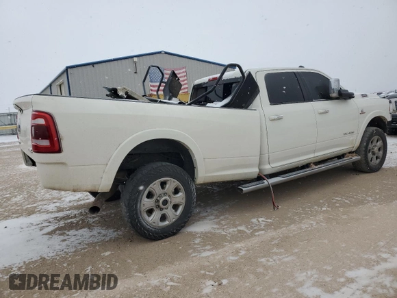 2021 Ram 3500 Laramie with VIN 3C63R3JL8MG622643, listed as a Copart auction lot 45374615 with 110,378 mi miles and Salvage Title. Bid and sale history available at carsss.com. Image 3.