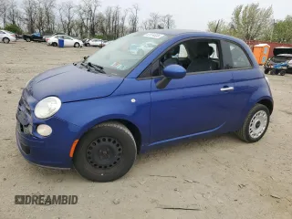 2014 FIAT 500 Pop with VIN 3C3CFFAR2ET189731, listed as a Copart auction lot 52074335 with 133,275 mi miles and Salvage Title. Bid and sale history available at carsss.com. Image 1.