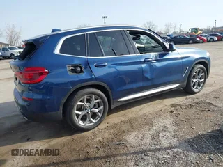2021 BMW X3 xDrive30i with VIN 5UXTY5C08M9G21116, listed as a IAAI auction lot 41834586 with 51,441 mi miles and . Bid and sale history available at DreamBid. Image 4.