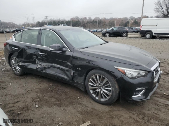 2018 Infiniti Q50 3.0t SPORT with VIN JN1EV7AR3JM444600, listed as a Copart auction lot 83807224 with NaN miles and Salvage Title. Bid and sale history available at carsss.com. Image 4.
