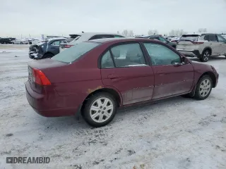 2003 Honda Civic LX with VIN 2HGES16623H929271, listed as a Copart auction lot 83689744 with 169,117 mi miles and Salvage Title. Bid and sale history available at carsss.com. Image 3.