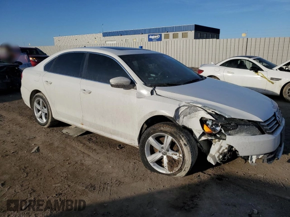 2013 Volkswagen Passat SE w/Sunroof & Nav with VIN 1VWBP7A36DC019675, listed as a Copart auction lot 48245495 with 126,887 mi miles and Salvage Title. Bid and sale history available at carsss.com. Image 4.
