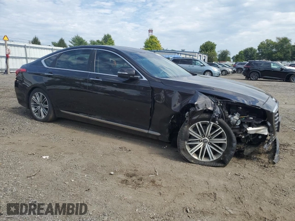 2018 Genesis G80 3.8L with VIN KMHGN4JE0JU254041, listed as a Copart auction lot 69163034 with 32,484 mi miles and Salvage Title. Bid and sale history available at carsss.com. Image 4.