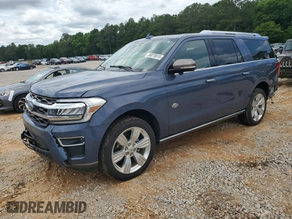 2023 Ford Expedition Max King Ranch with VIN 1FMJK1N88PEA01019, listed as a Copart auction lot 56015515 with 51,976 mi miles and Salvage title. Bid and sale history available at DreamBid. Image 1.