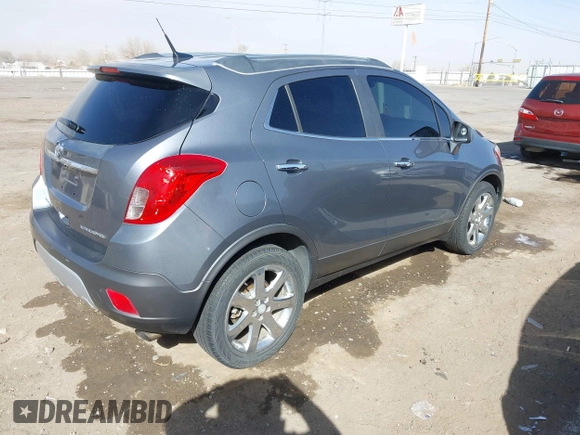 2013 Buick Encore Leather with VIN KL4CJCSB6DB170846, listed as a IAAI auction lot 41711515 with 136,774 mi miles and . Bid and sale history available at DreamBid. Image 4.