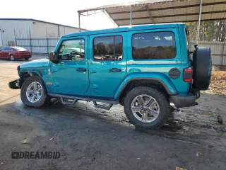 2020 Jeep Wrangler Unlimited Sahara Altitude with VIN 1C4HJXEG2LW252672, listed as a Copart auction lot 44195175 with 58,555 mi miles and Salvage title. Bid and sale history available at DreamBid. Image 2.