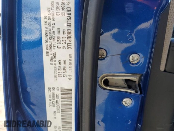 2014 Dodge Dart SXT with VIN 1C3CDFBB2ED870873, listed as a Copart auction lot 44577745 with 51,548 mi miles and Salvage Title. Bid and sale history available at DreamBid. Image 12.