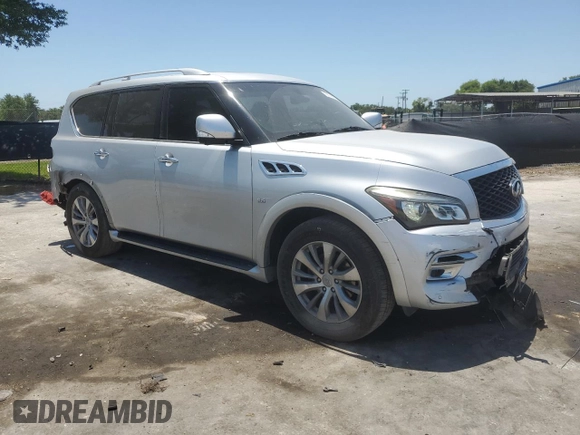 2017 Infiniti QX80 with VIN JN8AZ2NF1H9641902, listed as a Copart auction lot 59181515 with 188,681 mi miles and Salvage title. Bid and sale history available at DreamBid. Image 4.