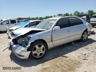 2005 Lexus LS 430 with VIN JTHBN36F555009454, listed as a Copart auction lot 52733725 with 165,403 mi miles and Salvage Title. Bid and sale history available at carsss.com. Image 1.