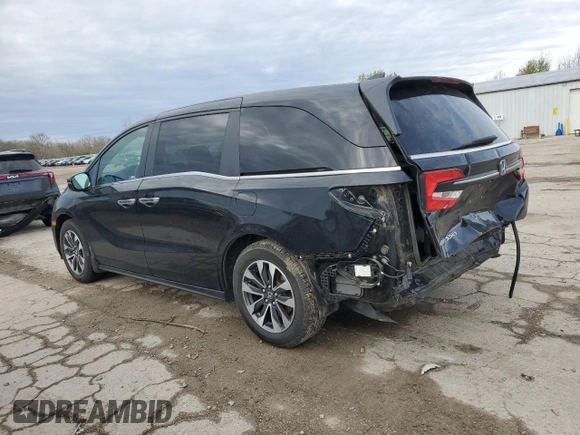 2022 Honda Odyssey EX-L with VIN 5FNRL6H70NB031177, listed as a Copart auction lot 51262515 with 53,629 mi miles and Salvage Title. Bid and sale history available at DreamBid. Image 2.