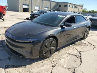 2024 Lucid Air Touring with VIN 50EA1TEAXRA001065, listed as a Copart auction lot 80064024 with 2,414 mi miles and Salvage Title. Bid and sale history available at carsss.com. Image 1.