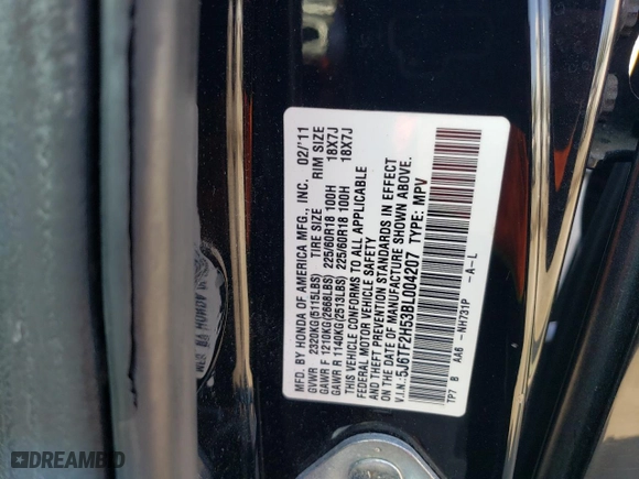 2011 Honda Accord Crosstour EX-L with VIN 5J6TF2H53BL004207, listed as a Copart auction lot 72358224 with 115,823 mi miles and Salvage Title. Bid and sale history available at carsss.com. Image 14.