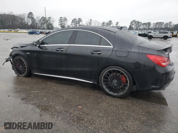 2016 Mercedes-Benz CLA 45 AMG with VIN WDDSJ5CB4GN347432, listed as a Copart auction lot 42567015 with 96,945 mi miles and Salvage Title. Bid and sale history available at DreamBid. Image 2.