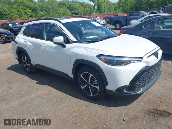 2024 Toyota Corolla Cross Hybrid S with VIN 7MUFBABG2RV024594, listed as a IAAI auction lot 42314362 with 9,031 mi miles and . Bid and sale history available at DreamBid. Image 1.