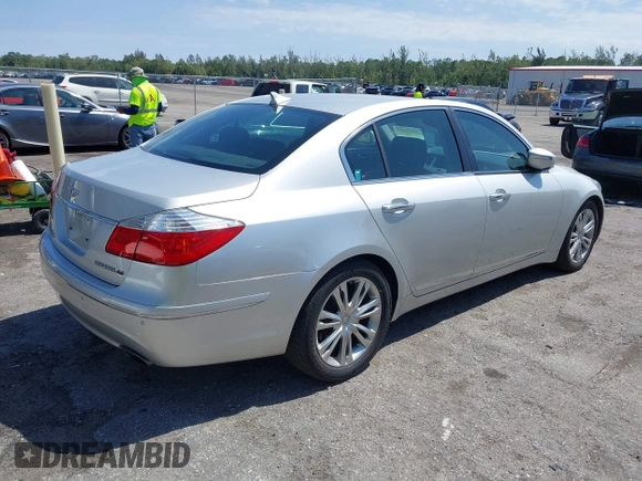 2011 Hyundai Genesis with VIN KMHGC4DF4BU130348, listed as a IAAI auction lot 41816459 with 151,650 mi miles and . Bid and sale history available at DreamBid. Image 4.
