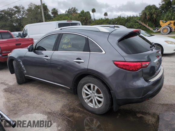 2012 Infiniti FX35 with VIN JN8AS1MU7CM120316, listed as a Copart auction lot 75073144 with 0 mi miles and Salvage Title. Bid and sale history available at carsss.com. Image 2.