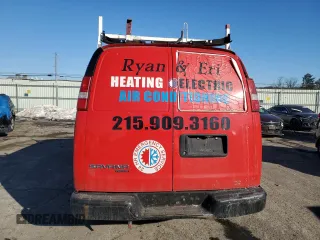 2016 GMC Savana Cargo Van with VIN 1GTW7AFF8G1257712, listed as a Copart auction lot 41752885 with 83,630 mi miles and Salvage Title. Bid and sale history available at carsss.com. Image 6.