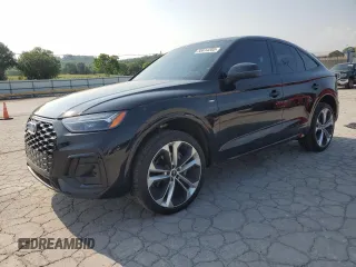 2023 Audi Q5 Sportback S line Premium Plus with VIN WA15AAFY3P2011105, listed as a Copart auction lot 58614205 with 37,714 mi miles and Salvage title. Bid and sale history available at DreamBid. Image 1.