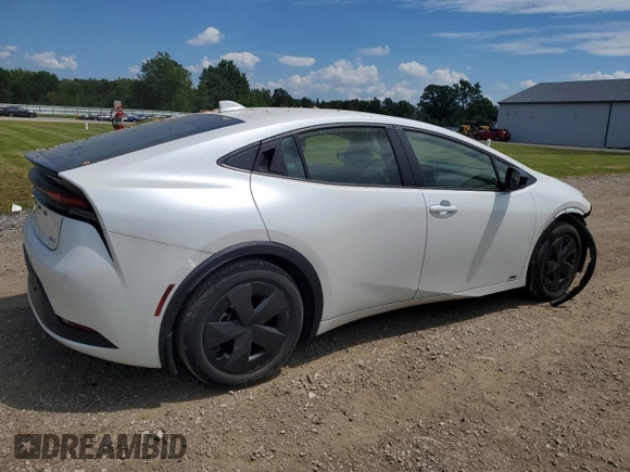 2024 Toyota Prius LE with VIN JTDADABU9R3014585, listed as a Copart auction lot 64608015 with 3,773 mi miles and Salvage title. Bid and sale history available at DreamBid. Image 3.