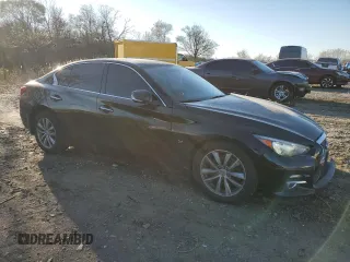 2014 Infiniti Q50 Premium with VIN JN1BV7AR9EM707892, listed as a Copart auction lot 82459294 with 144,387 mi miles and Salvage title. Bid and sale history available at DreamBid. Image 4.