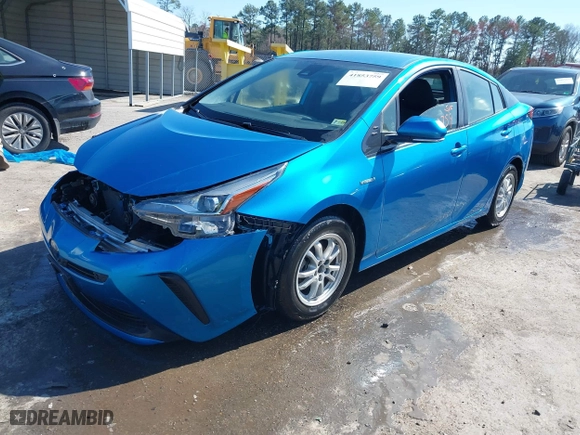 2019 Toyota Prius L Eco with VIN JTDKARFU6K3095072, listed as a IAAI auction lot 41853759 with 17,891 mi miles. Bid and sale history available at carsss.com. Image 18.