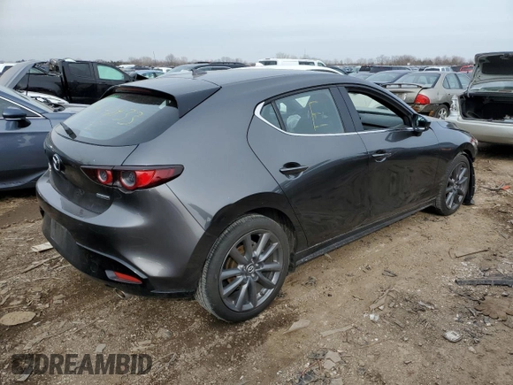 2020 Mazda Mazda3 Hatchback Preferred Package with VIN JM1BPBMM2L1158822, listed as a Copart auction lot 44642933 with 23,504 mi miles. Bid and sale history available at carsss.com. Image 3.