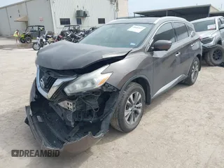 2016 Nissan Murano SV with VIN 5N1AZ2MG3GN124138, listed as a IAAI auction lot 41682017 with 140,293 mi miles and . Bid and sale history available at carsss.com. Image 2.