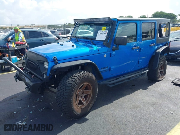 2015 Jeep Wrangler Unlimited Sport with VIN 1C4BJWDG1FL716400, listed as a IAAI auction lot 42645745 with 83,199 mi miles and . Bid and sale history available at DreamBid. Image 18.