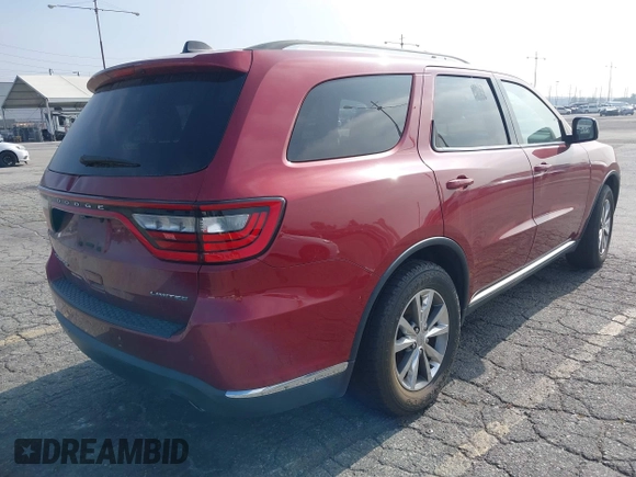 2015 Dodge Durango Limited with VIN 1C4RDHDG9FC100932, listed as a IAAI auction lot 42339913 with 134,865 mi miles and . Bid and sale history available at DreamBid. Image 4.