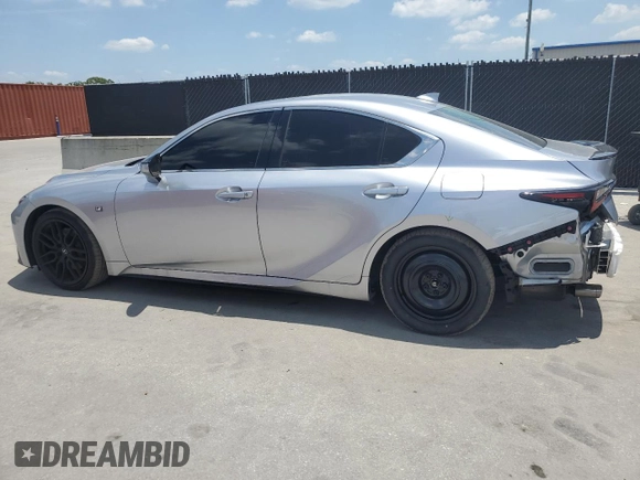2023 Lexus IS 350 F Sport with VIN JTHGZ1B22P5069924, listed as a Copart auction lot 57846165 with 19,862 mi miles and Salvage title. Bid and sale history available at DreamBid. Image 2.