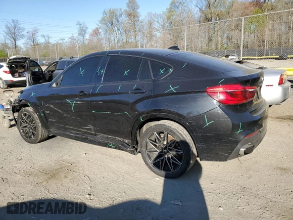 2018 BMW X6 xDrive35i with VIN 5UXKU2C55J0X50154, listed as a Copart auction lot 46868243 with 47,869 mi miles. Bid and sale history available at carsss.com. Image 2.