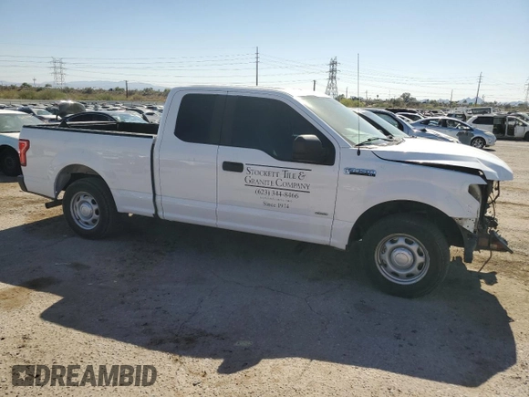 2017 Ford F-150 XL with VIN 1FTEX1CP5HKD43225, listed as a Copart auction lot 57268165 with 283,095 mi miles and Salvage title. Bid and sale history available at DreamBid. Image 4.