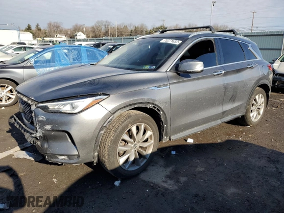 2019 Infiniti QX50 LUXE with VIN 3PCAJ5M33KF130569, listed as a Copart auction lot 73271632 with 77,229 mi miles. Bid and sale history available at carsss.com. Image 1.