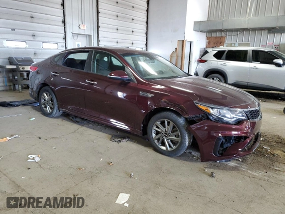 2019 Kia Optima S with VIN 5XXGT4L39KG338873, listed as a Copart auction lot 54081885 with 45,099 mi miles and Clean Title. Bid and sale history available at carsss.com. Image 4.