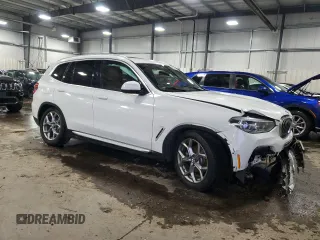 2020 BMW X3 xDrive30i with VIN 5UXTY5C03L9B17538, listed as a Copart auction lot 82562154 with 75,062 mi miles and Salvage Title. Bid and sale history available at DreamBid. Image 4.